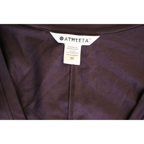 Athleta 413178-04 Women's Sz 3X Iris Purple Essential V-Neck Long Sleeve Top - Picture 3 of 6